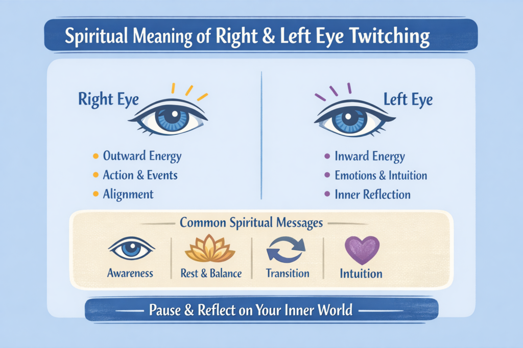 Spiritual Meaning of Right and Left Eye Twitching